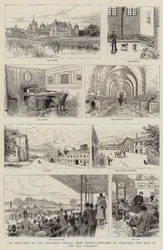 La expulsión de los príncipes orleanistas de Francia, bocetos en Chantilly, la residencia del Duque de Aumale